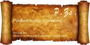 Podhorszky Zsombor névjegykártya